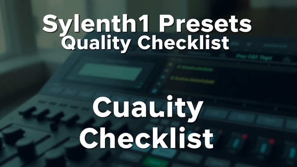 Sylenth1 Presets Quality Checklist | SoundShockAudio