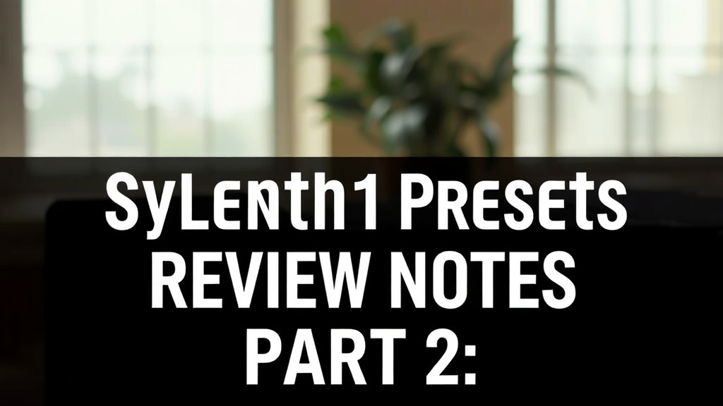 Sylenth1 Presets Review Notes Part 2 | SoundShockAudio